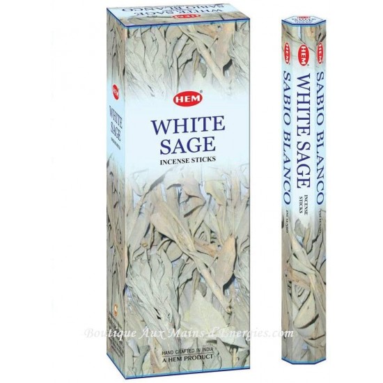 HEM HEXAGONAL INCENSE - WHITE SAGE 20 GR (BOX OF 6)